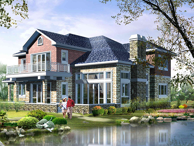 Two story villa design