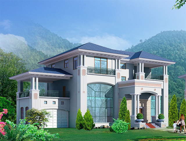 Three story villa design