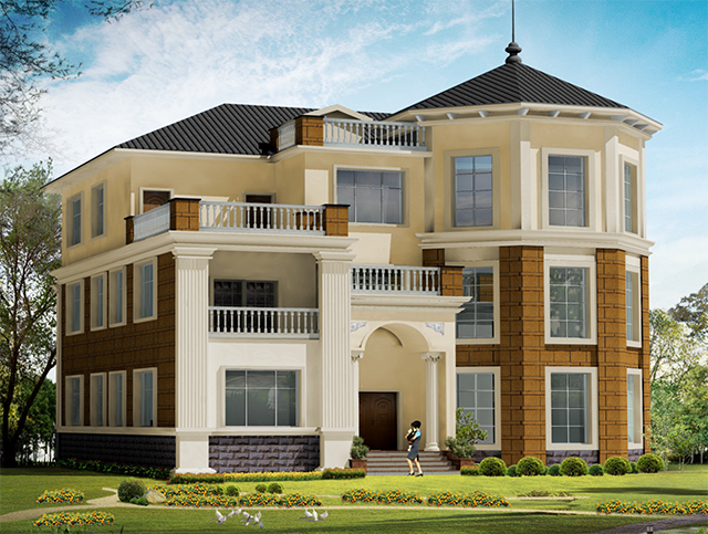 Three story villa design