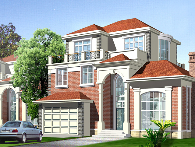 Three story villa design