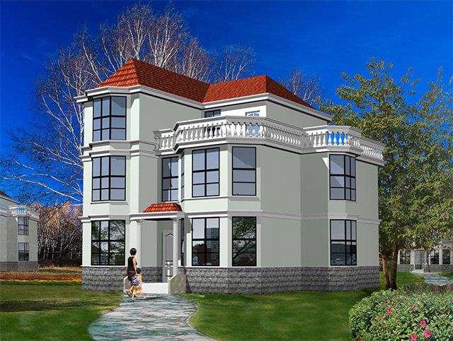 Three story villa design
