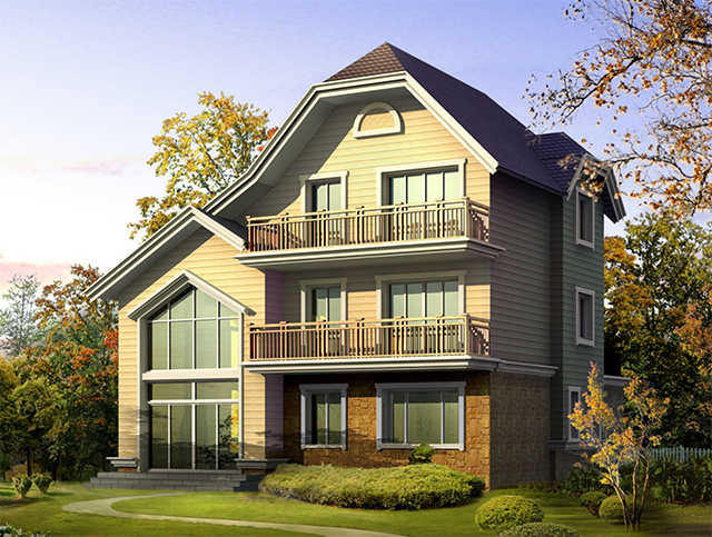 Three story villa design