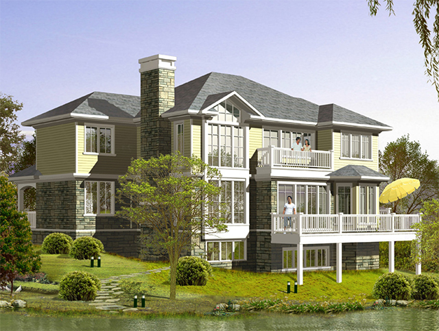 Three story villa design
