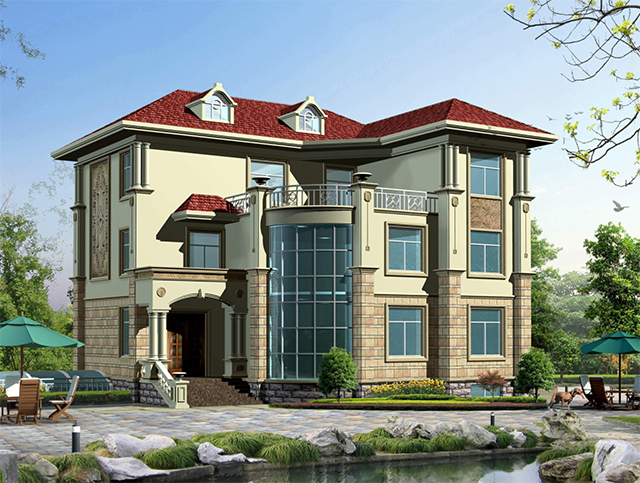 Three story villa design